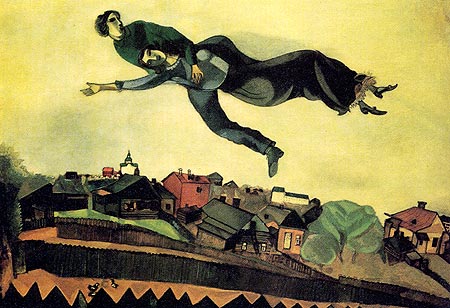 Photo:  Marc Chagall,Au dessus de la ville, 1915